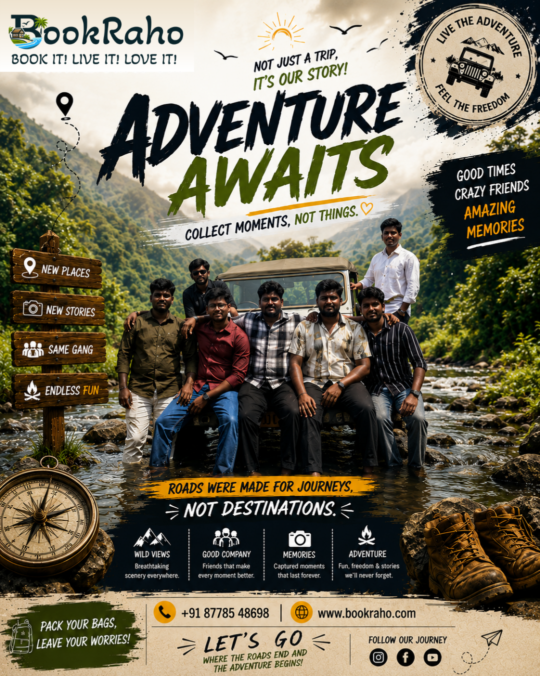 Adventure Trip enjoying a kodaikanal trip planned with BookRaho