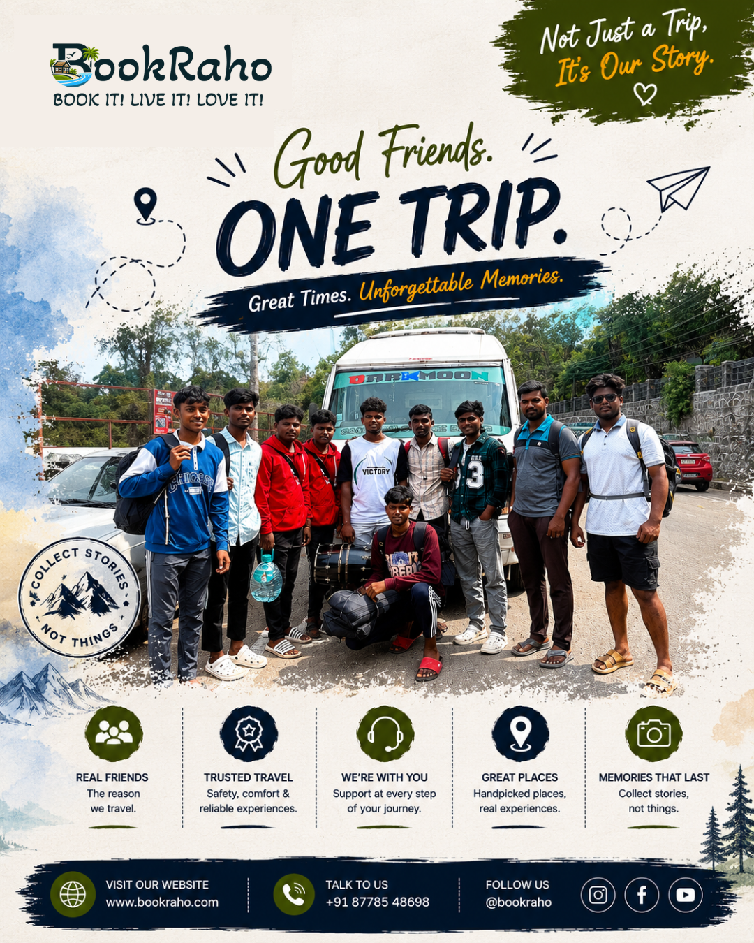 Friends Trip enjoying a Kodaikanal trip planned with BookRaho