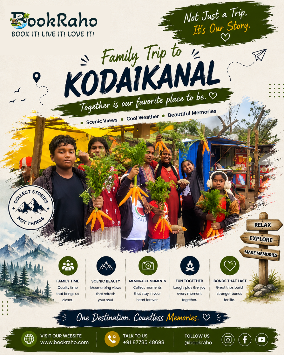 Family Trip enjoying a kodaikanal trip planned with BookRaho