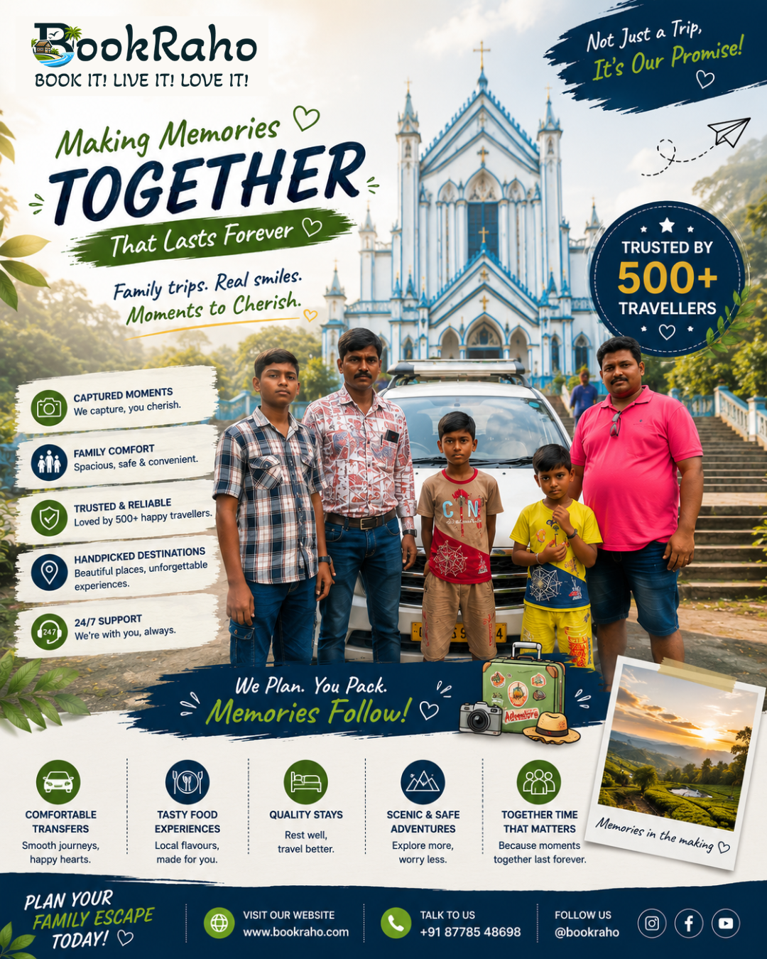 Family Trip enjoying a Kodaikanal trip planned with BookRaho